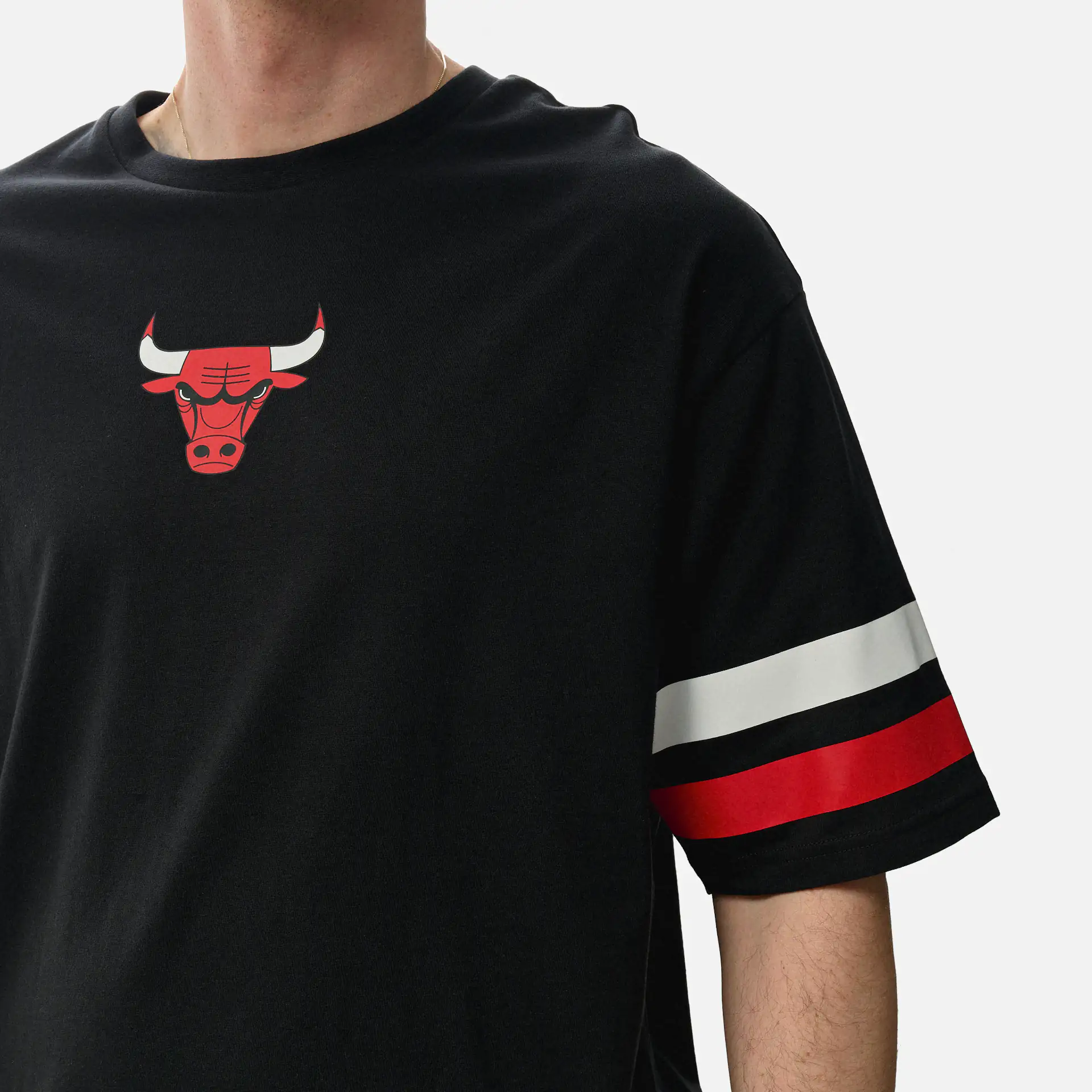 New Era NBA Chicago Bulls Graphic Oversized T-Shirt Black/Red