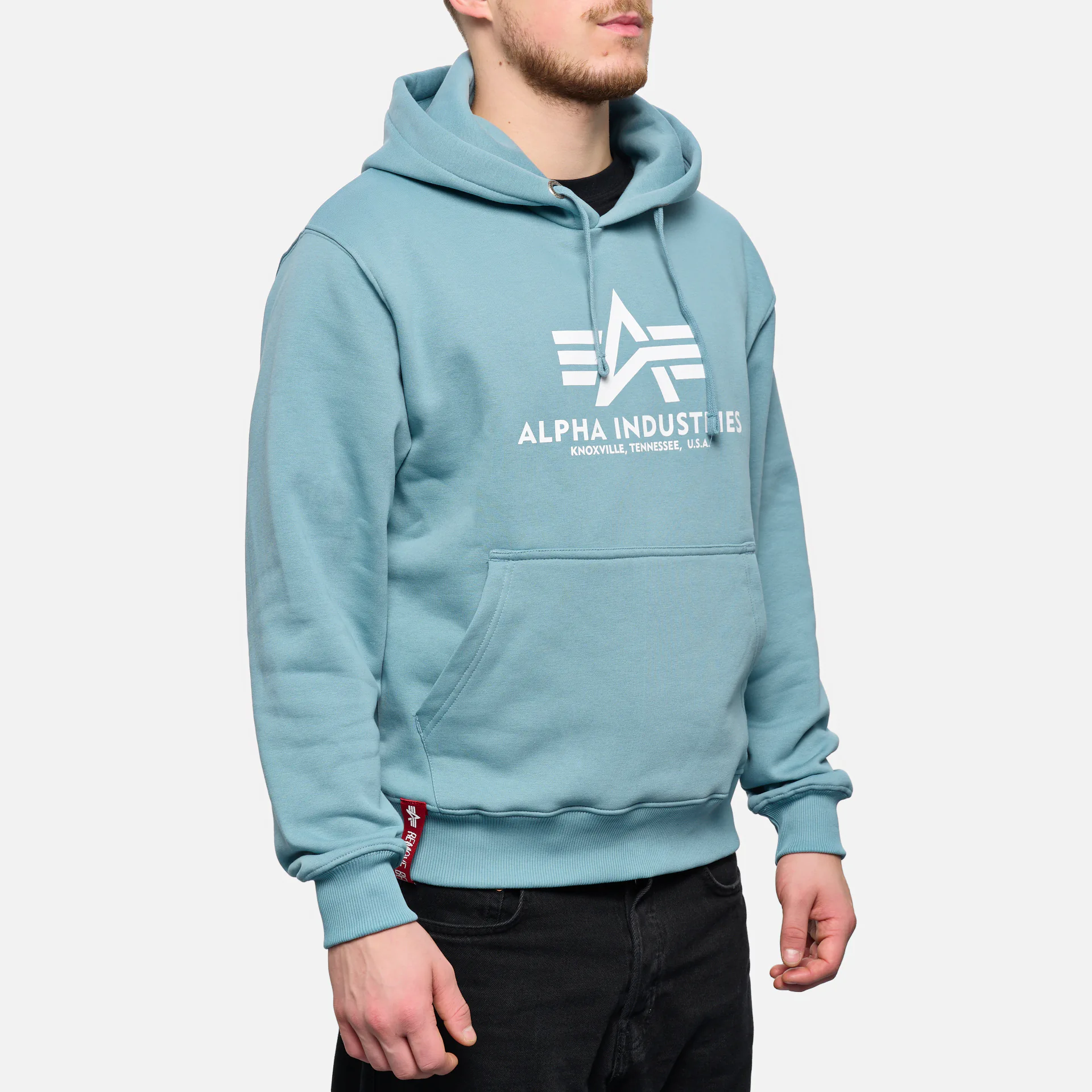 Alpha Industries Basic Hoody Grey Blue