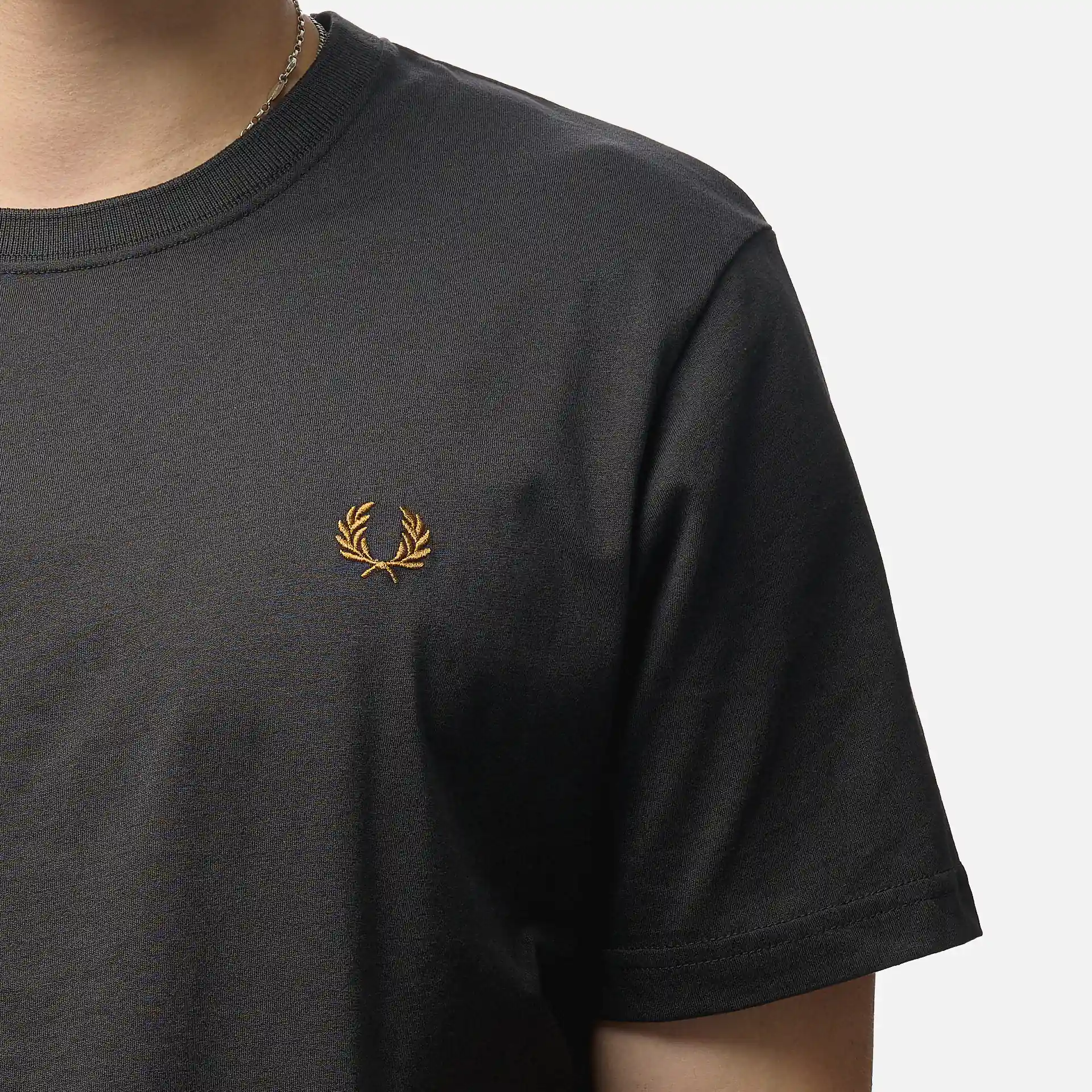 Fred Perry Crew Neck T-Shirt Anchor Grey/ Dark Caramel