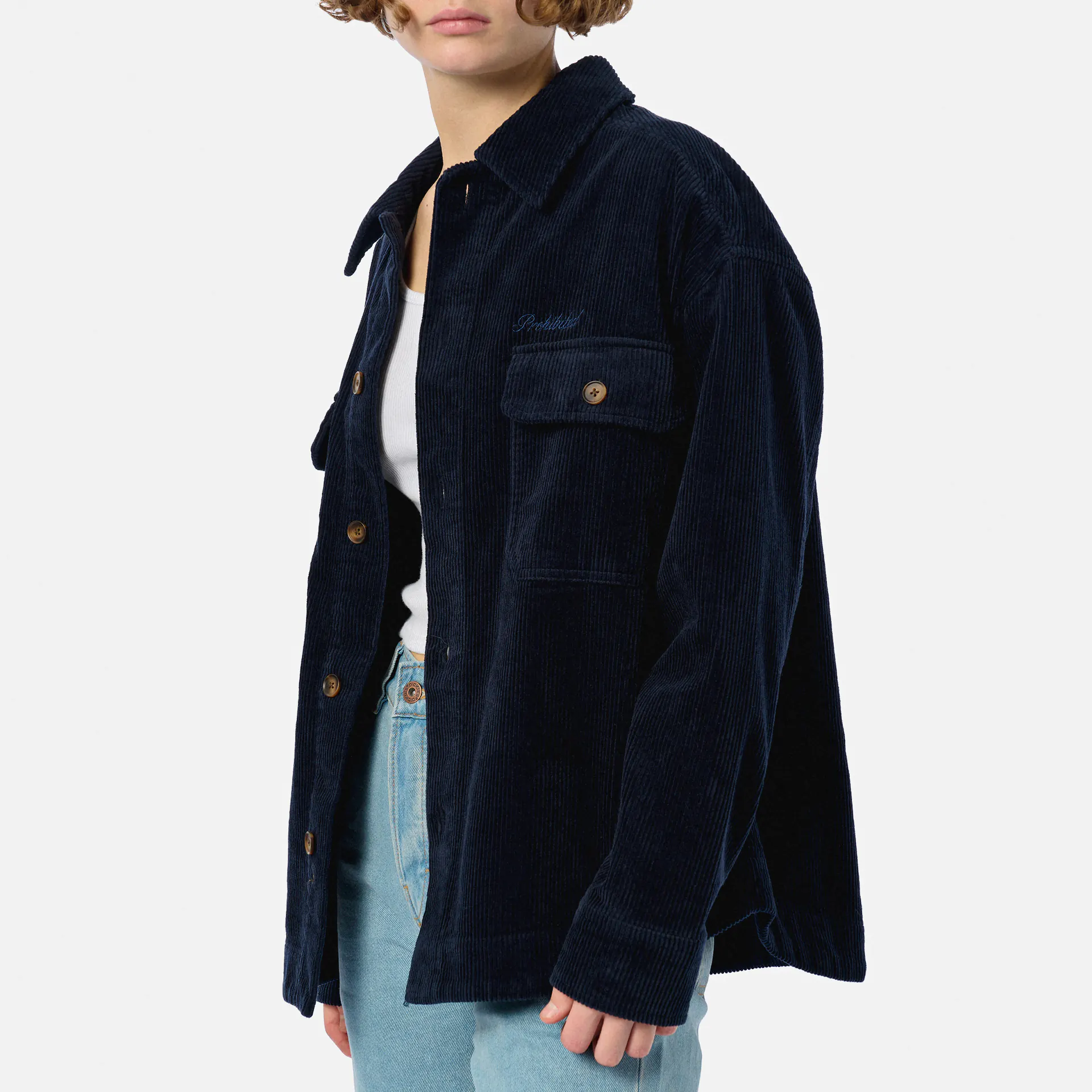 Prohibited Corduroy Overshirt Navy