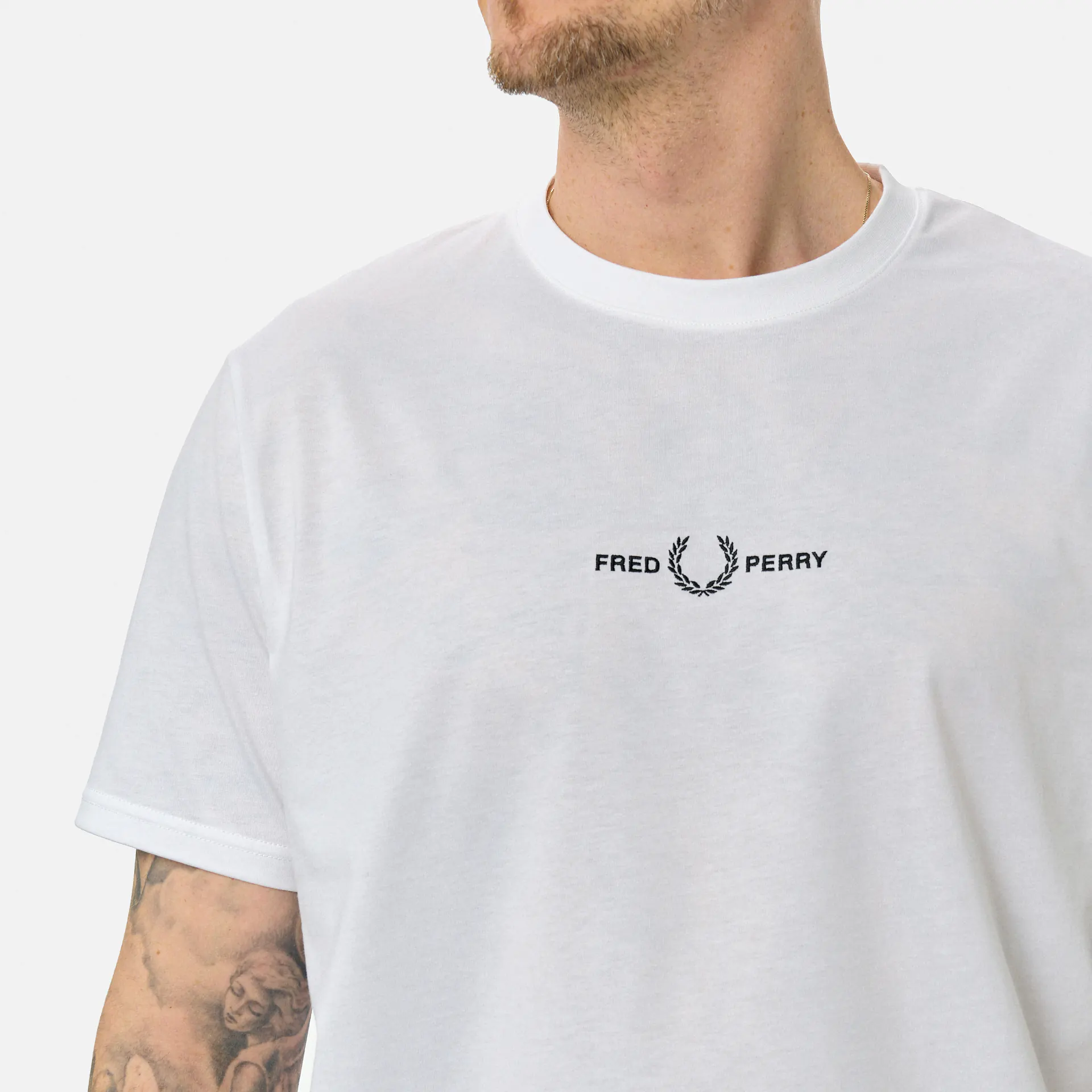 Fred Perry Embroidered T-Shirt White