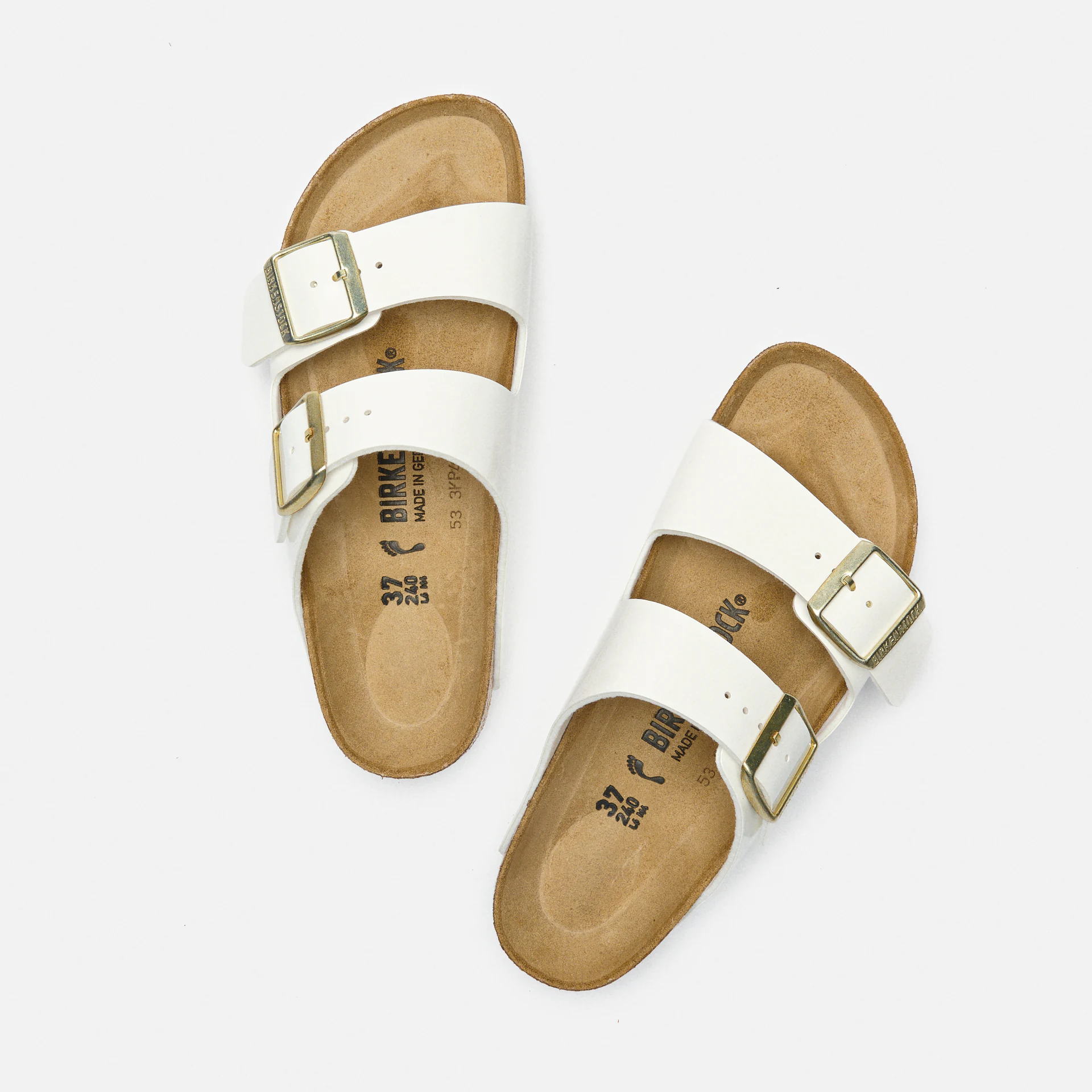 Birkenstock Arizona BF Sandals Narrow Patent White