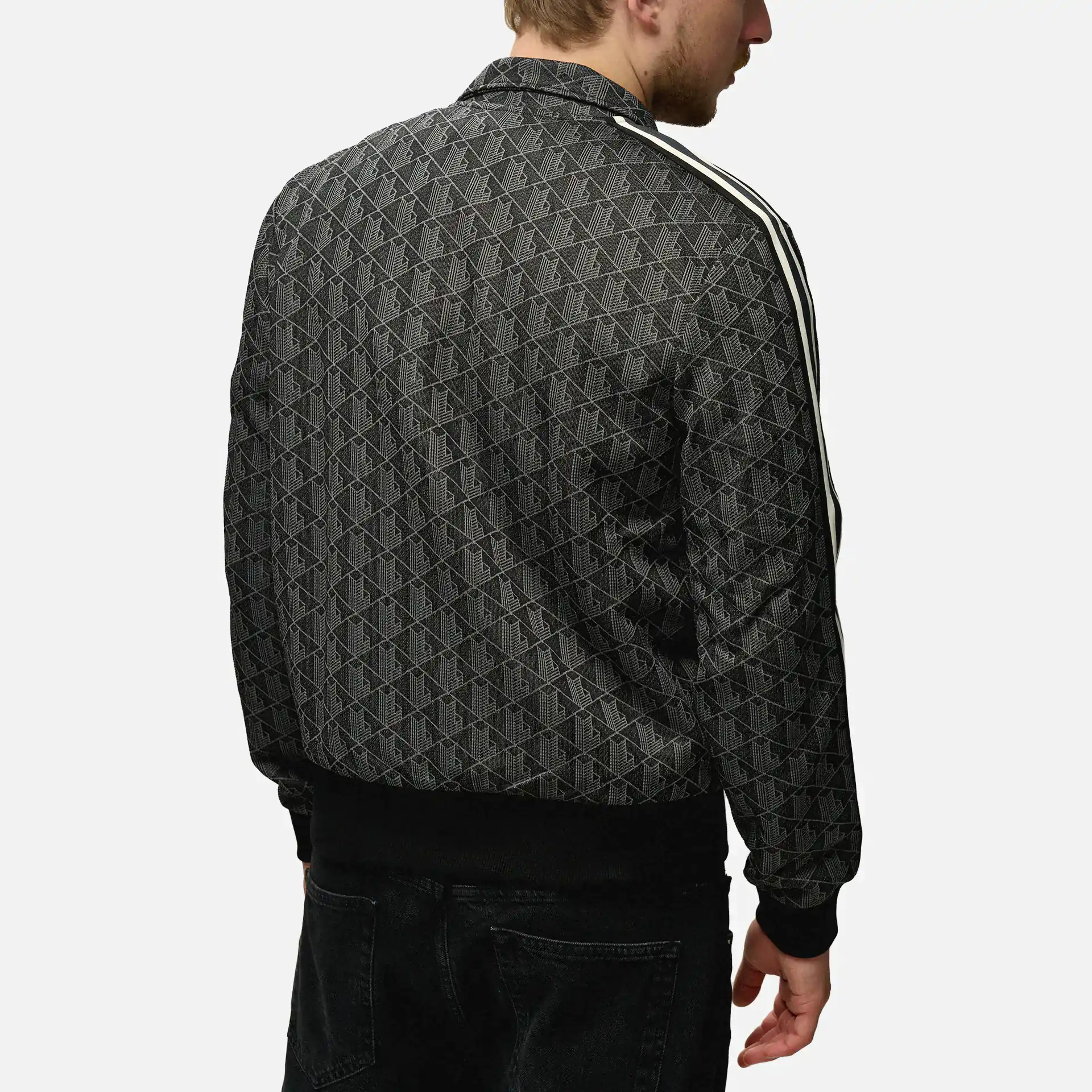 Lacoste Paris Monogram Jacquard Track Jacket Black/Graphite