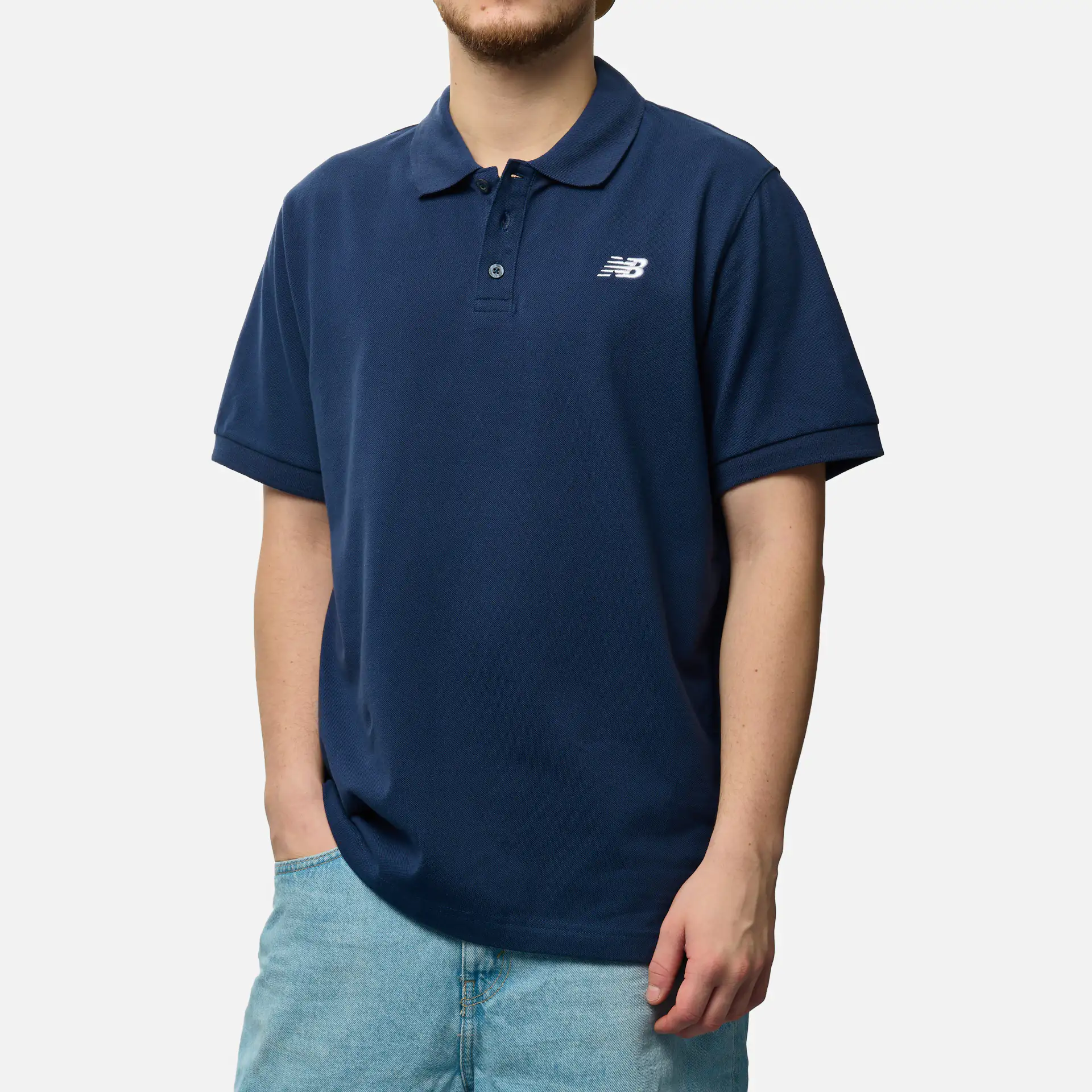 New Balance Cotton Polo Shirt Navy