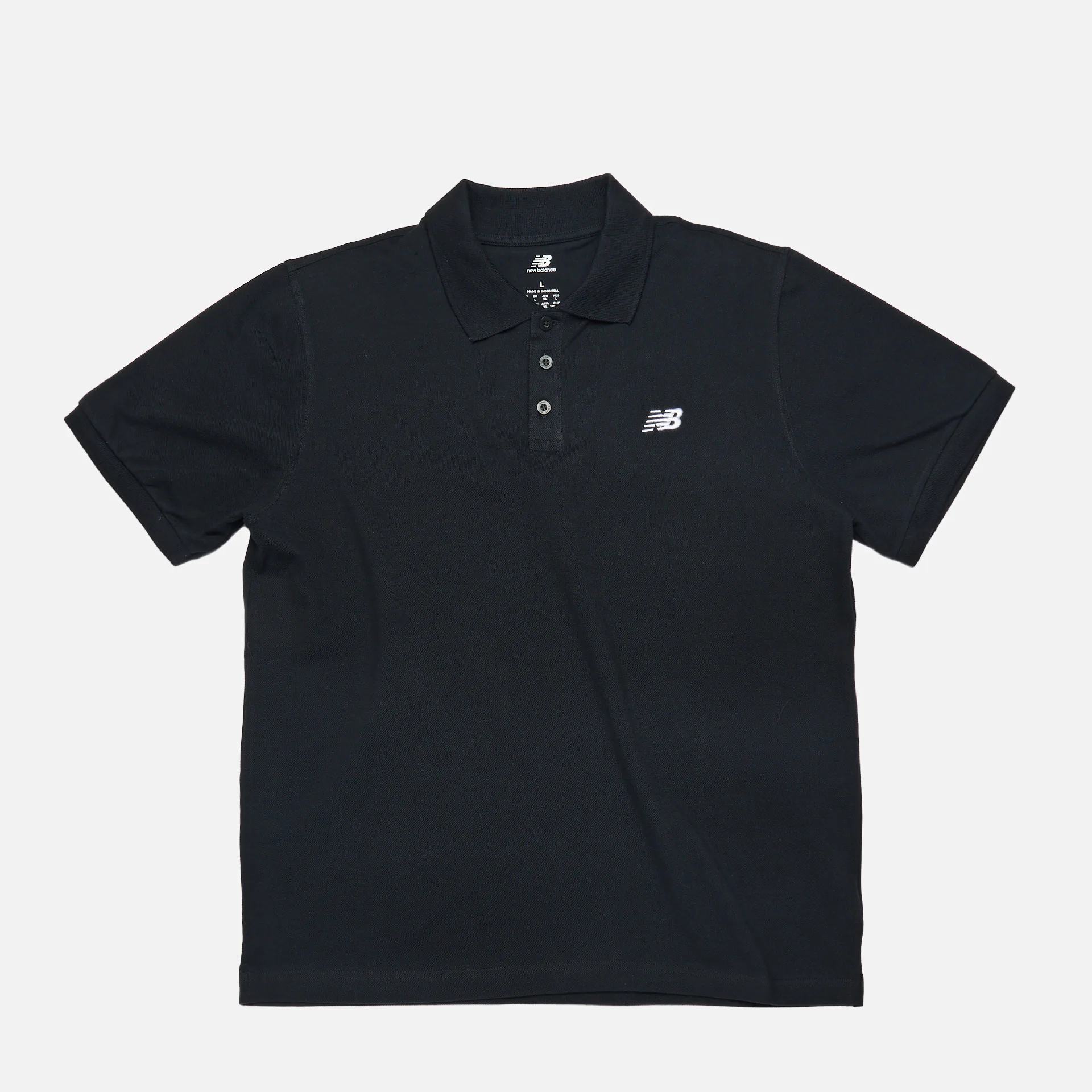 New Balance Cotton Polo Shirt Black